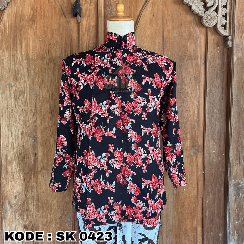 Surjan Bunga Kode SK 0423 baju jawa surjan kembang baju tradisional jogja Java Ombus