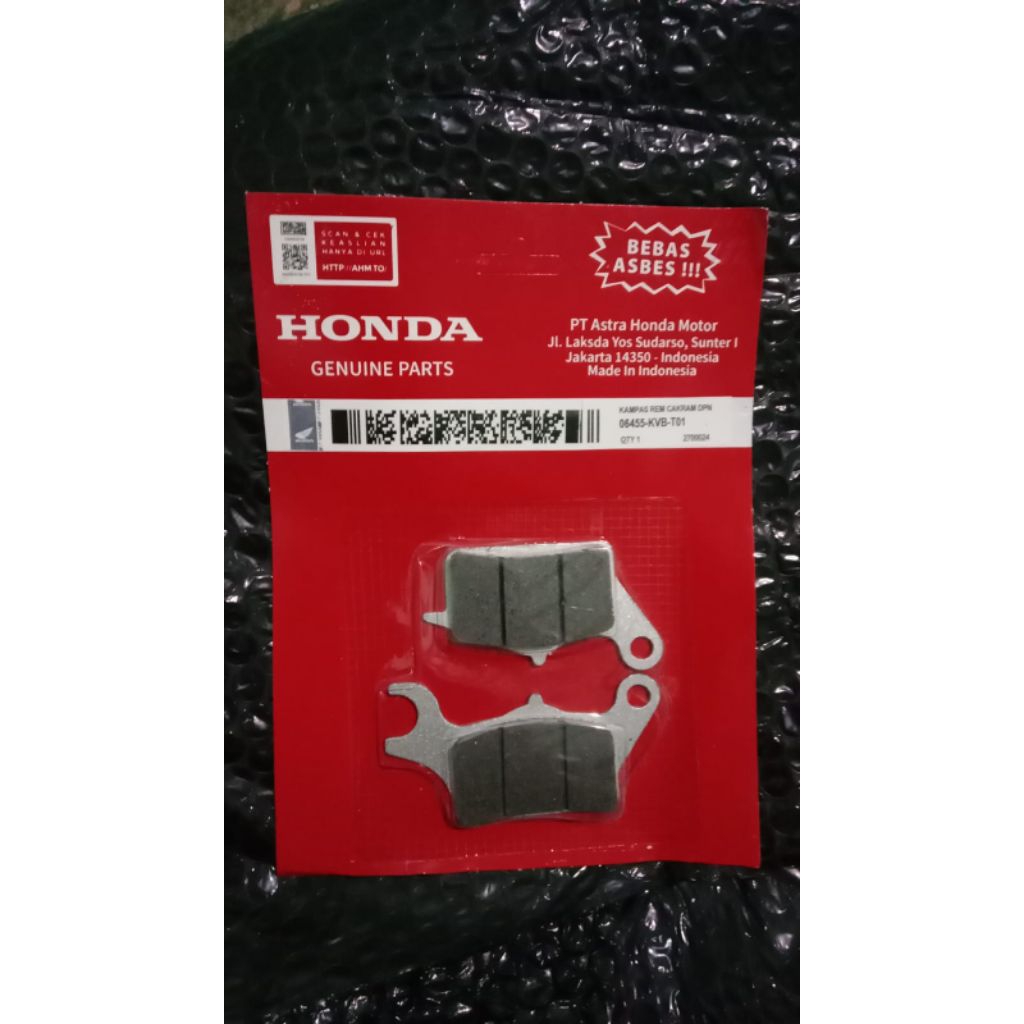 Dispad kampas rem depan Honda beat KVB original