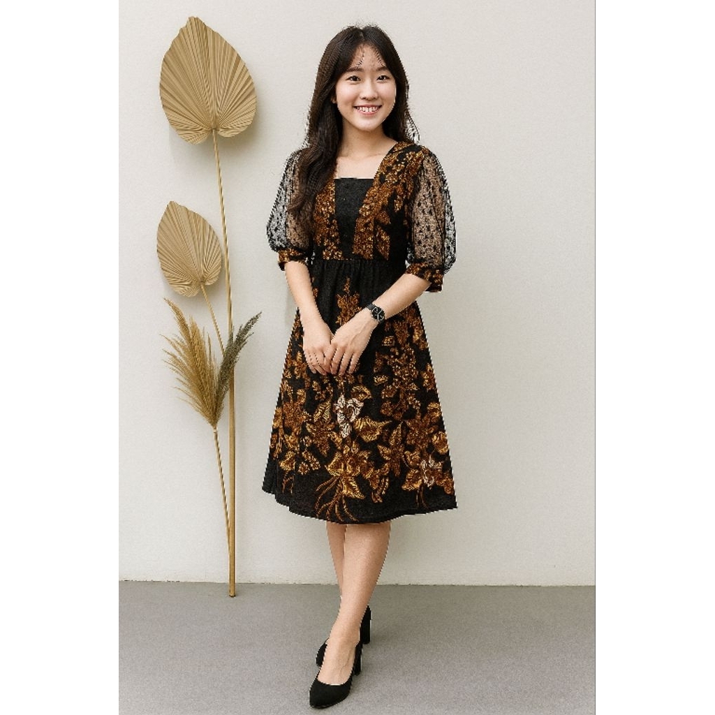 baju pesta kondangan dress batik premium baju couple pesta dress kondangan model simpel