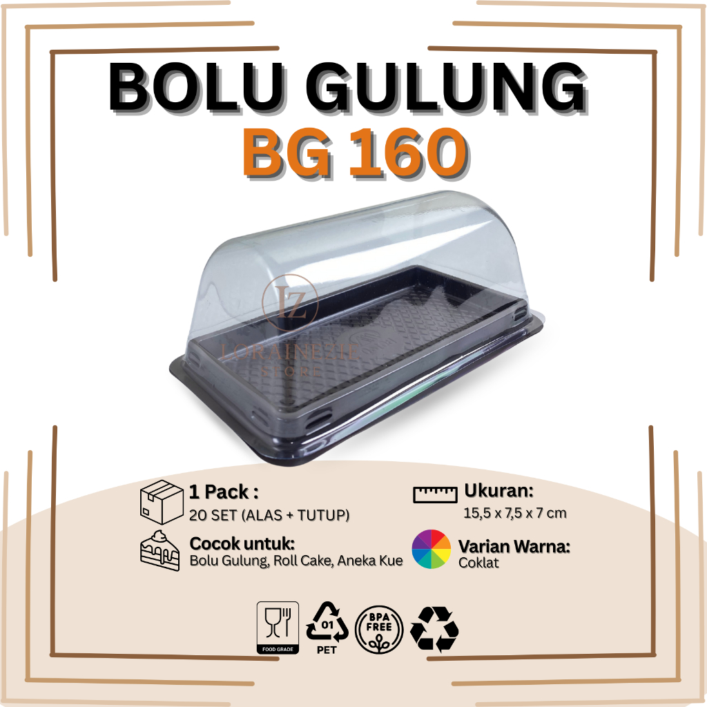 [20 SET] Mika Bolu Gulung 15 CM / Mika BG 160 / Tray Bolu / Mika Roll Cake / Mika Aneka Kue / Tempat