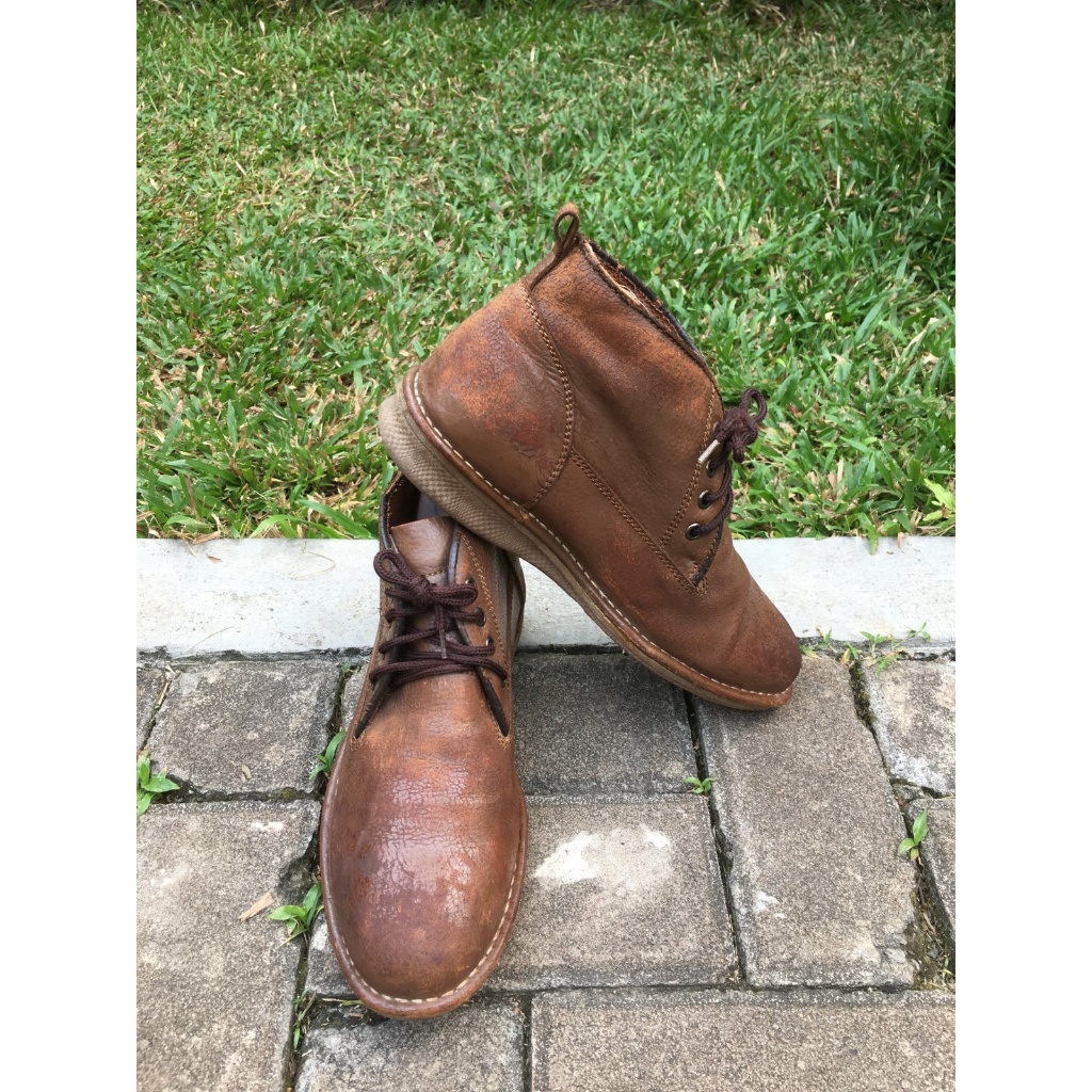 Sepatu second Kulit original Boots Gino Mariani