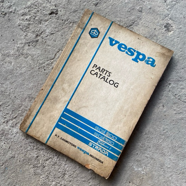 buku part catalog vespa original eks dealer
