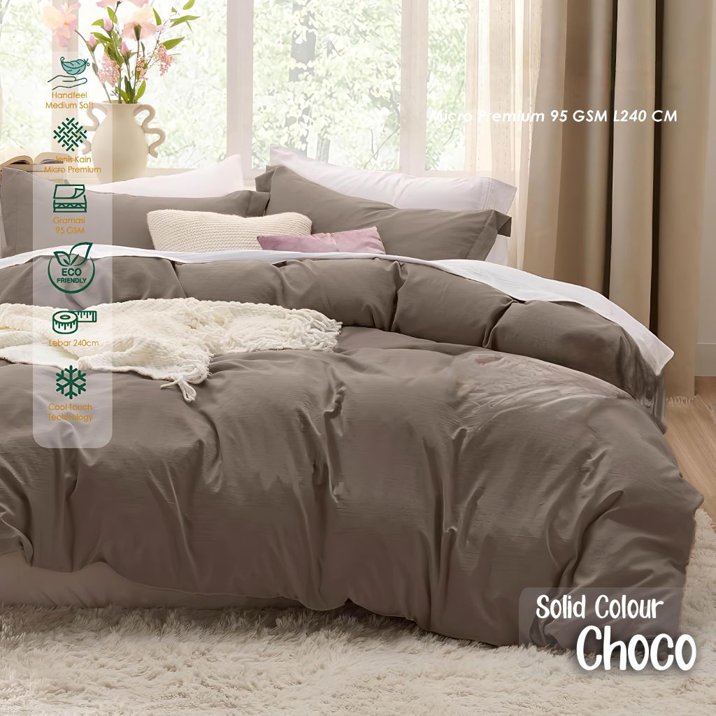 Sprei polos choco ukuran tinggi lengkap free anti geser sprei 90x200 sprei 100x200 sprei 120x200 spr
