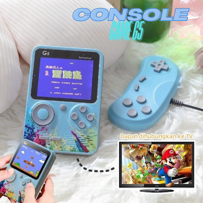 Game BoT G5 Retro 500 in 1 Console 2 Pemain Gembot Game Game Box (Koneksi TV)