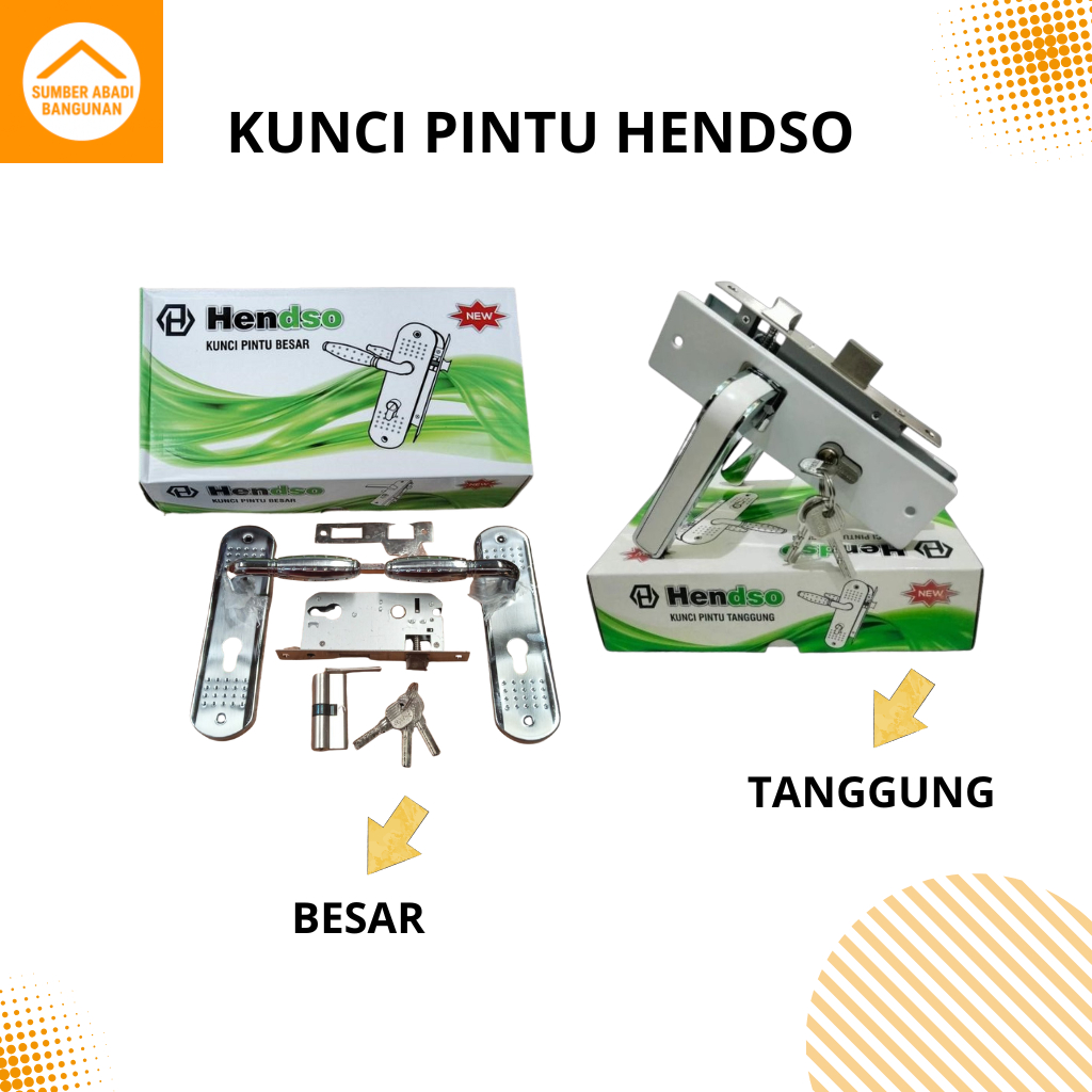 Kunci Pintu Set Gagang Besar Handso - Pengaman Pintu Rumah Tangguh, Kuat, dan Elegan | KUNCI PINTU H