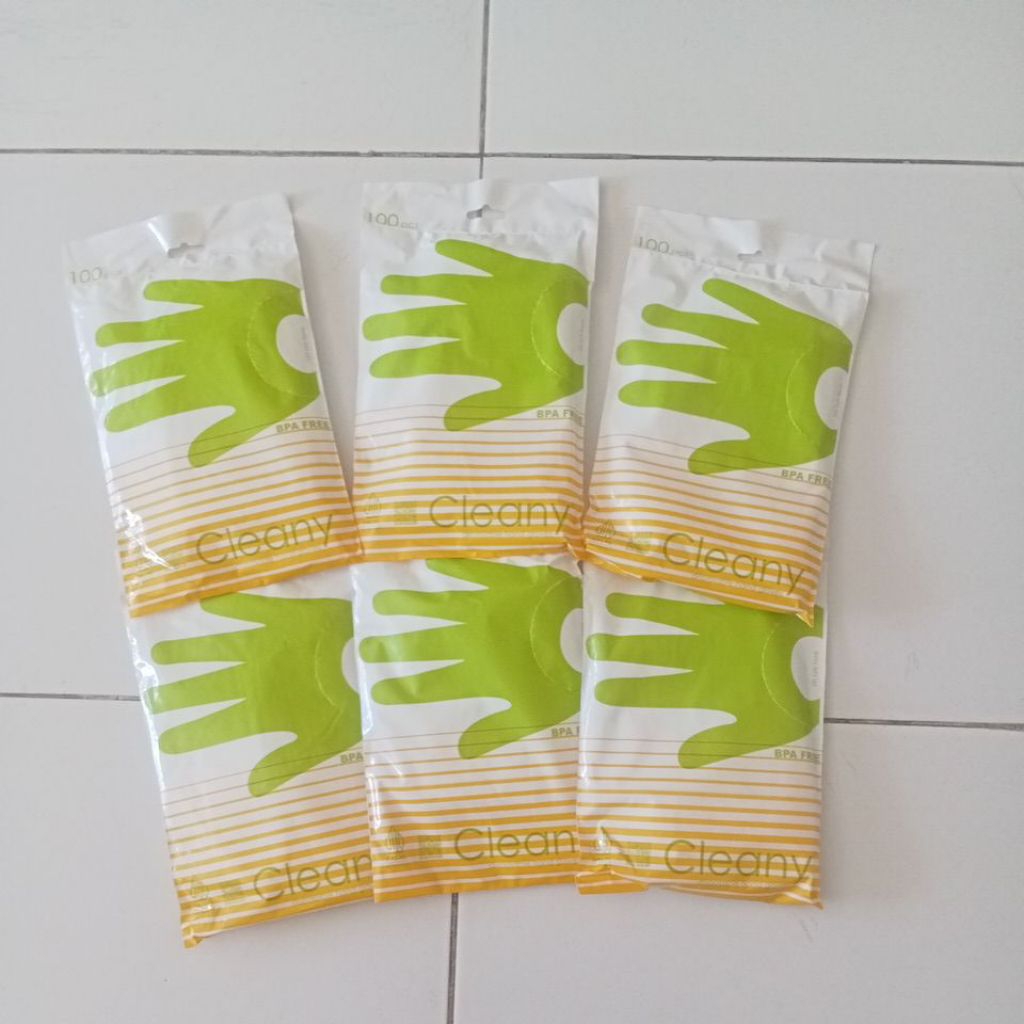 sarung tangan plastik cleany