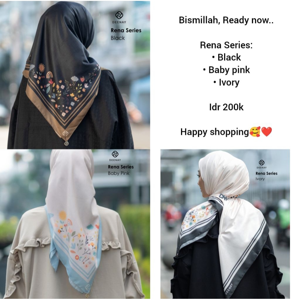 Hijab Deenay Rena Series Terbaru. Rena Hijab Deenay Segi Empat Terbaru. Hijab Segi Empat Rena Series
