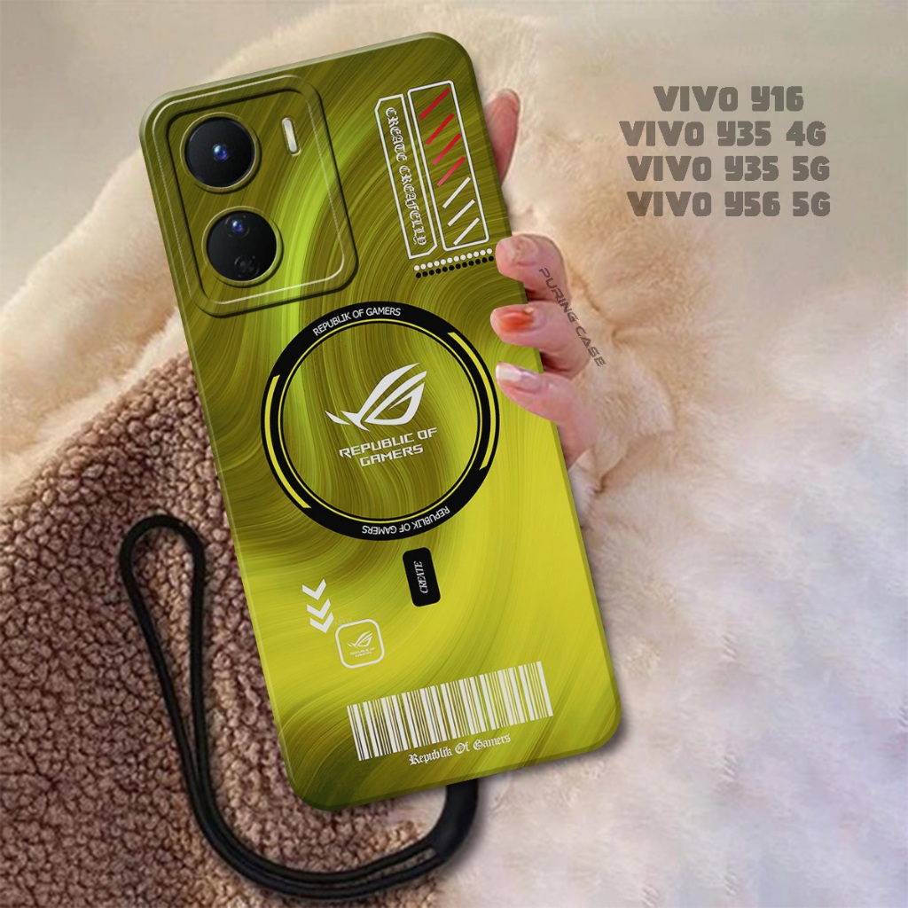Softcase casing vivo Y16 / Y35 4G / Y35 5G / Y56 5G Casing Hp Vivo Lentur - Case Full Karet Tebal - 