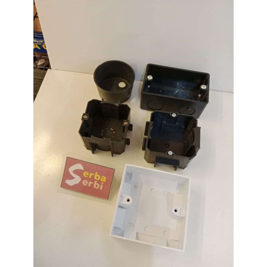 -/PCS BOX INBOX OUTBOX-timbul tanam kontak saklar pvc