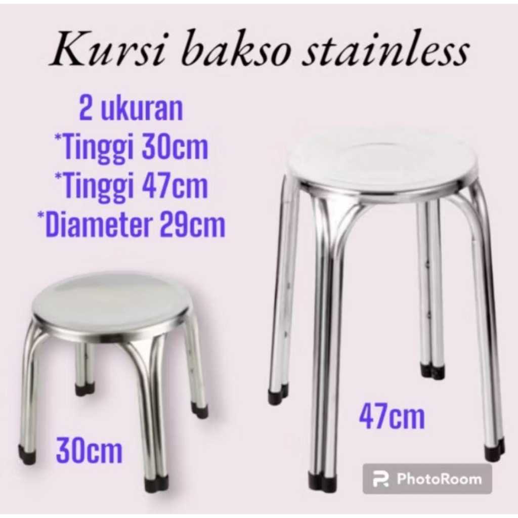 Kursi Besi Stainless steel BANGKU BULAT STAINLESS STEEL TEMPAT DUDUK KURSI SANTAI