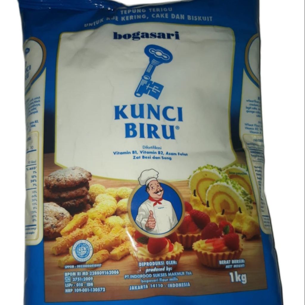 Tepung Terigu Kunci Biru Tepung Terigu dengan protein rendah