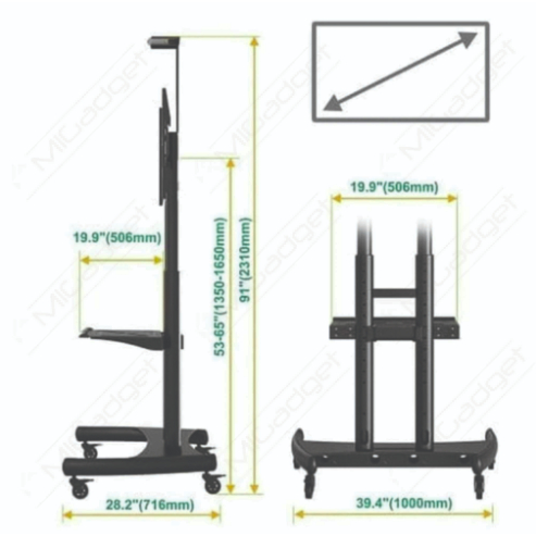 BRACKET TV STANDING 32 - 75 INCH NORTH BAYOU - NB 1800