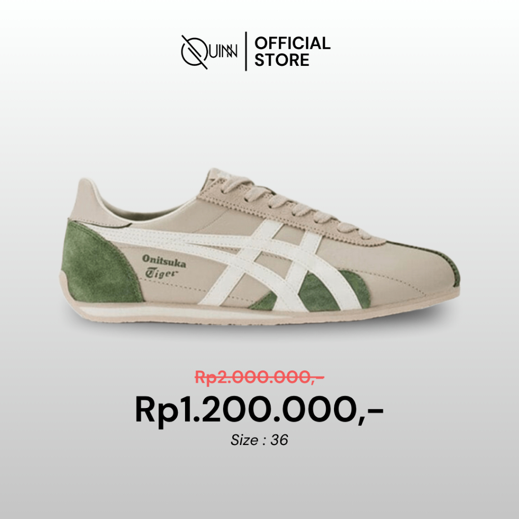 Onitsuka Mexico66 Runspark Beige Olive Green Mustard Yellow / Sepatu Sneakers Onit Wanita