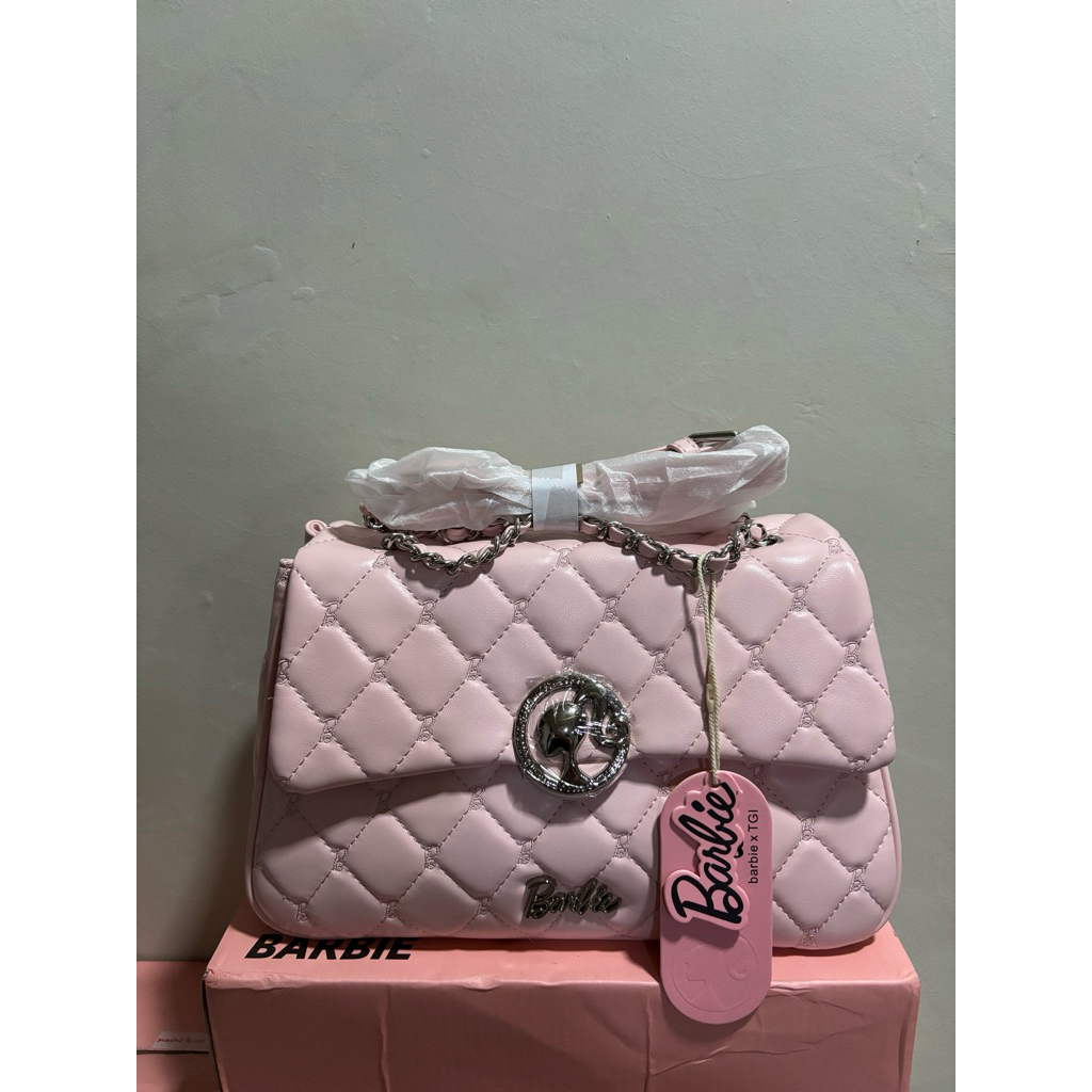 Tas Barbie Pillow Nikmir - Pink and White