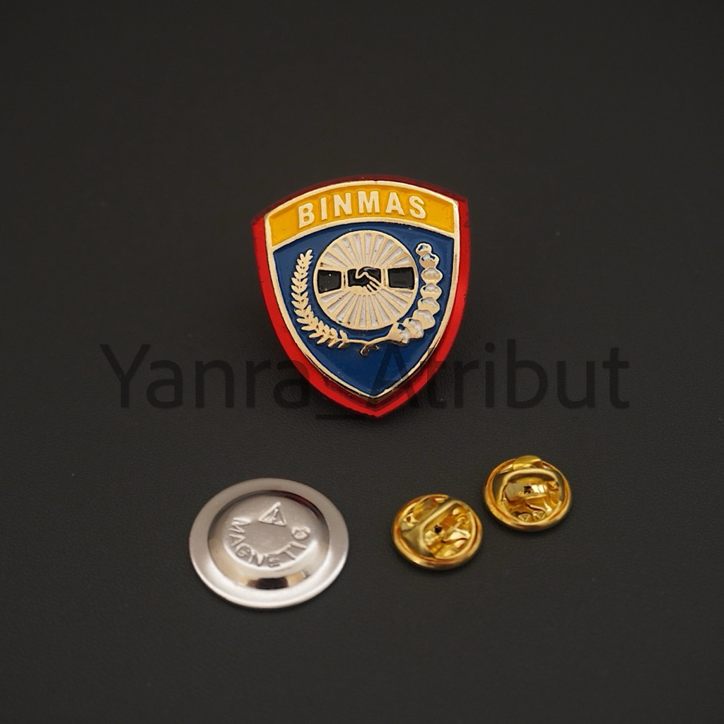 Pin Binmas / Brevet Brivet Binmas Polri Paku Magnet Premium
