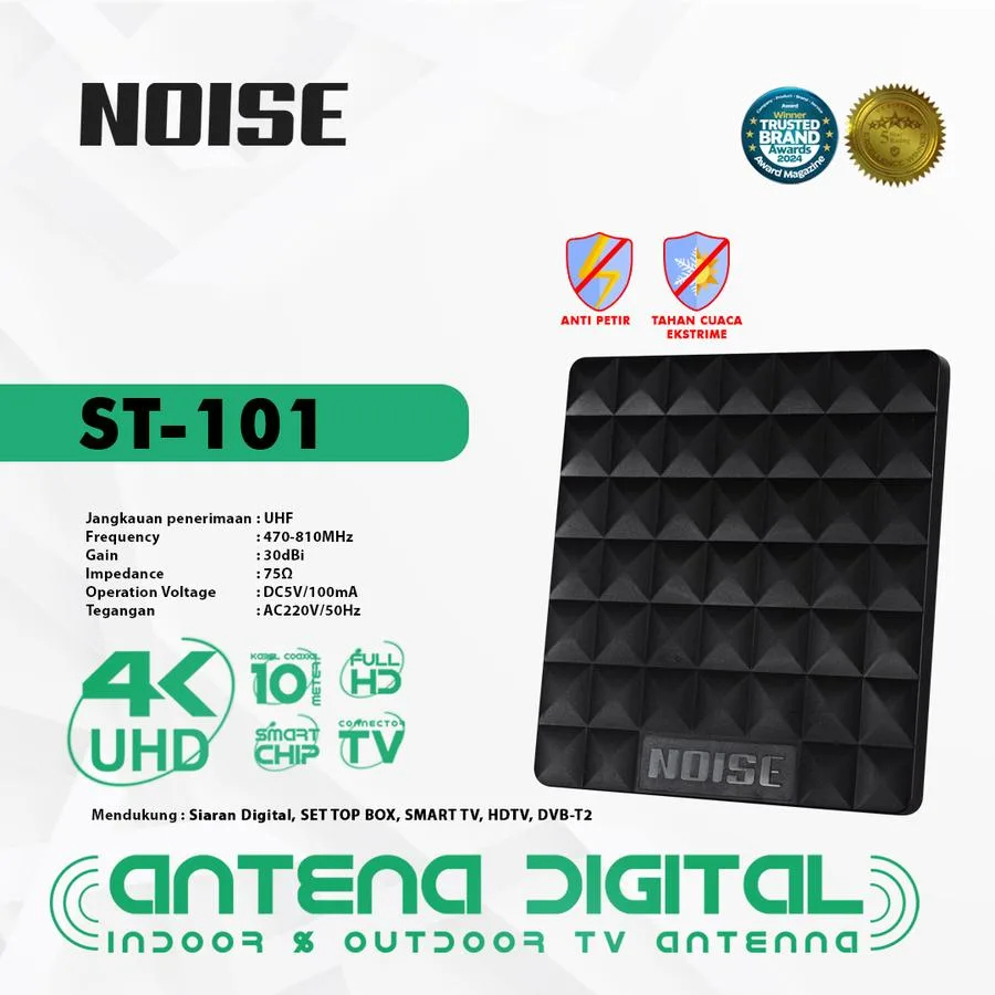 Antena TV Digital Noise ST-101 Indoor/Outdoor Smart Chip 4K UHD