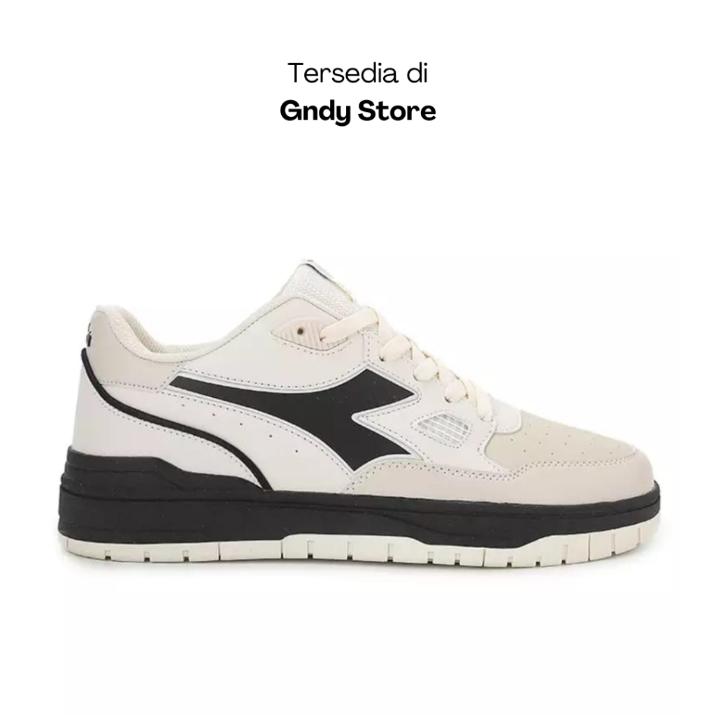 Sepatu Sneakers Pria Diadora Nelo DIACA250401H Black Beige Men