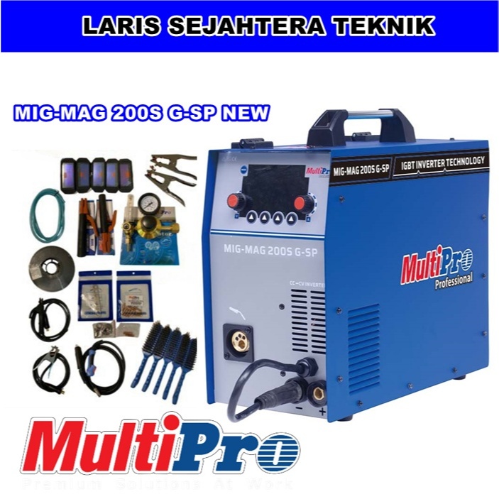 MultiPro Mesin Las MIG-MAG 200S G-SP New 3 in 1 MMA TIG MIG Gasless Bergaransi Resmi