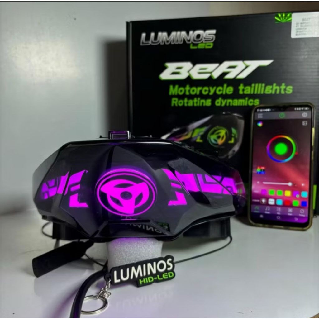 Lampu Rem Stoplamp Beat 2020-2024 New Stoplamp RGB App Model Lazy Saringgan Original LUMINOS