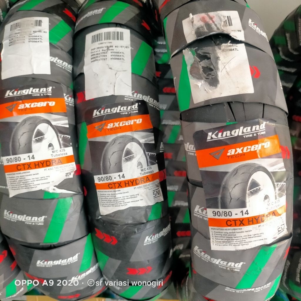 ban luar donat kingland ban ctx hydra 90/80 ring 14 tubeless ban matic beat vario scopy mio