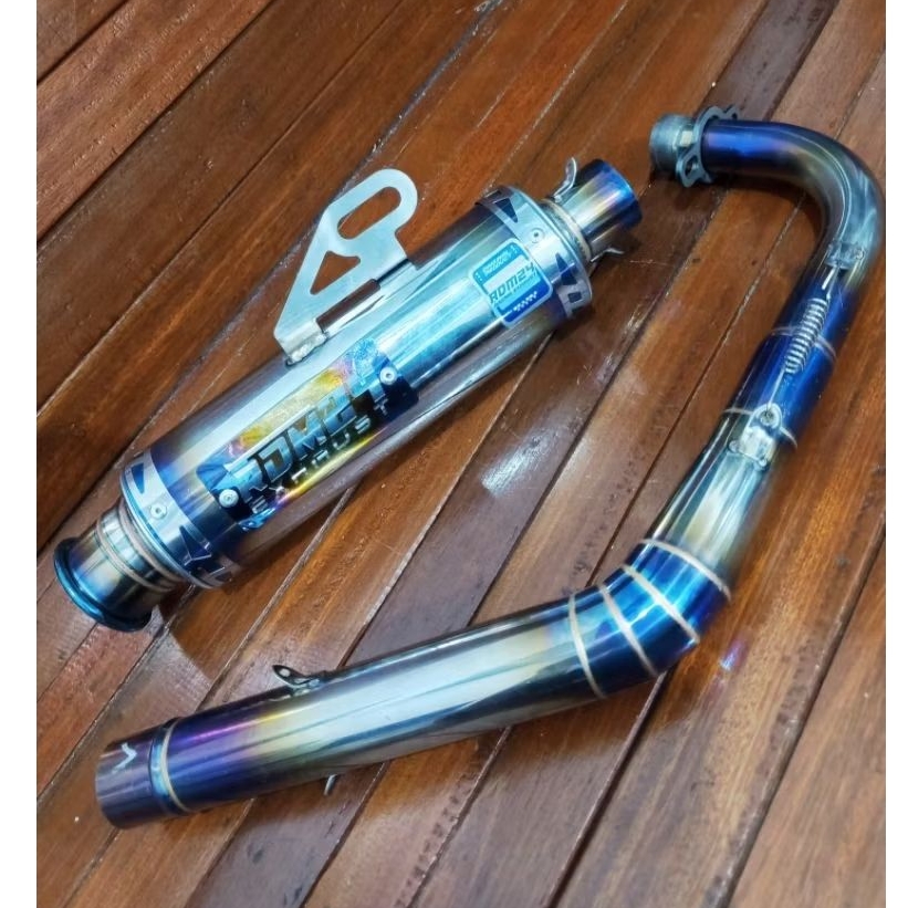 knalpot RDM 24 racing  full stnlis blu mon all matic mio baet spin  vario pcx nmax Aerox