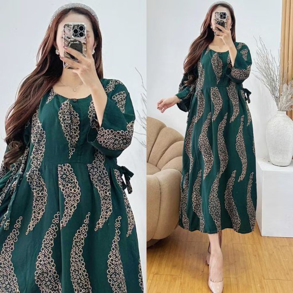 Daster batik chibi lengan panjang//Daster batik busui jumbo