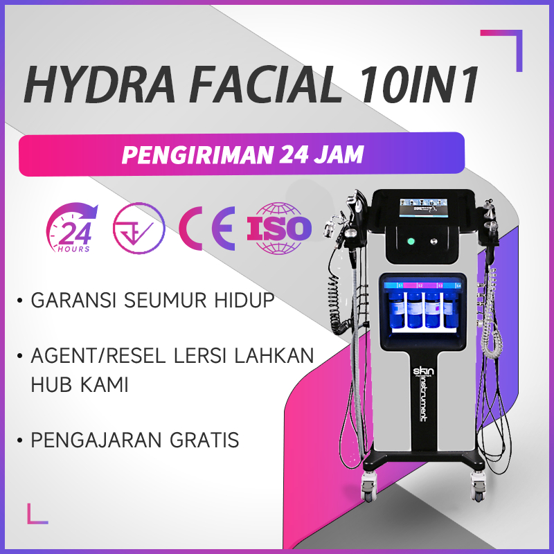 10 in 1 Hydra facial alat facial wajah hydra peel terlengkap alat cleanser muka Mesin Kecantikan Waj