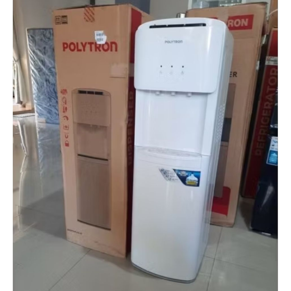 DISPENSER POLYTRON GALON BAWAH PWC-600 WARNA PUTIH GARANSI RESMI 1 TAHUN