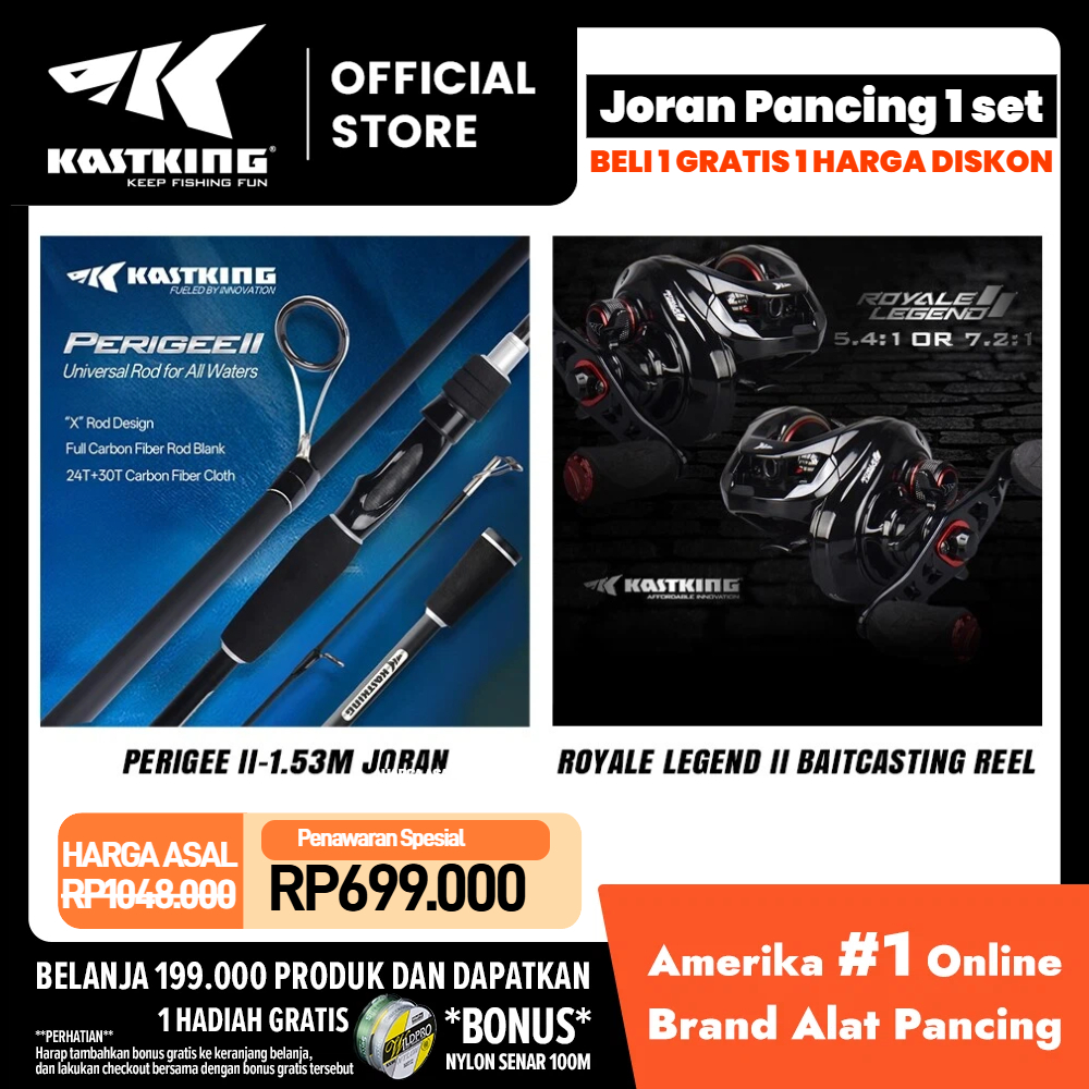 [OFFICIAL] KASTKING Joran Pancing 1 SET= Royale Legend III Joran 2.13M 2.4M+Royale Legend II Reel BC