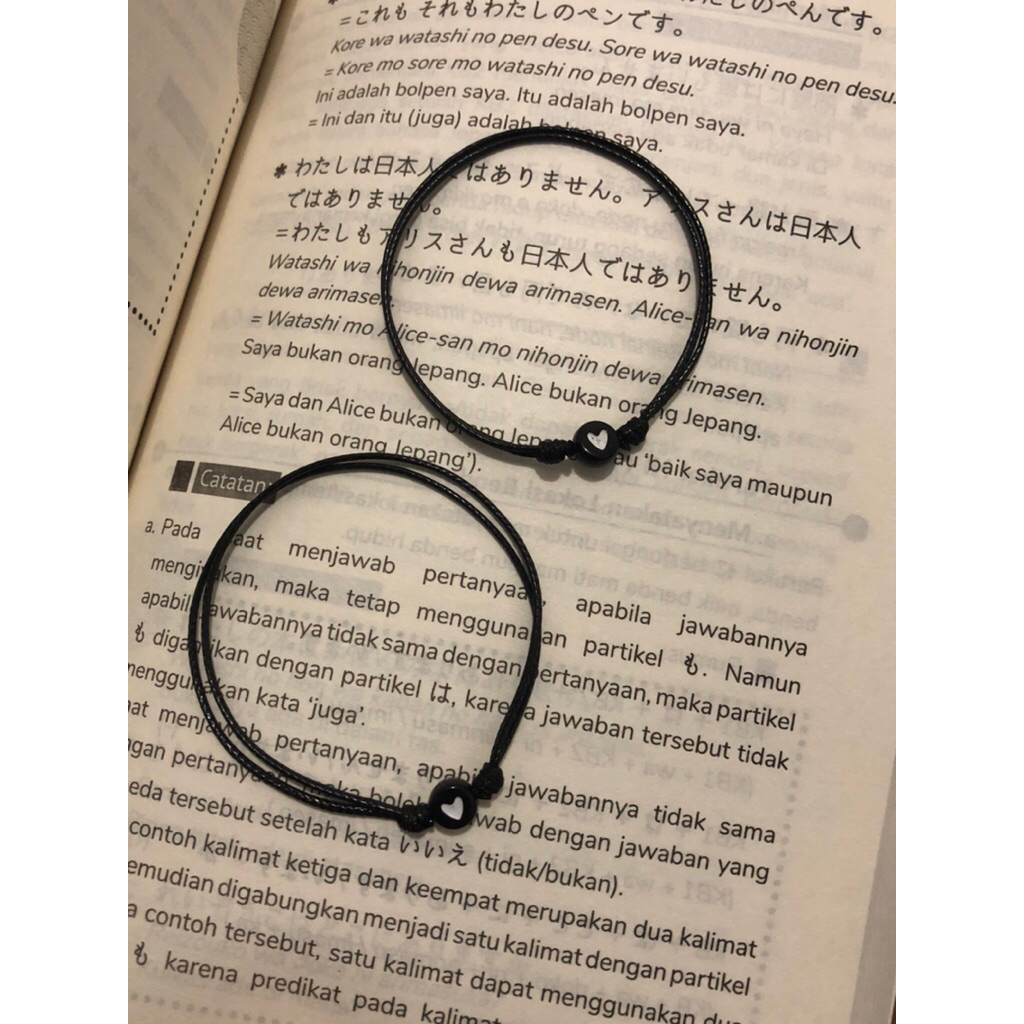 GELANG HITAM LOVE/GELANG COUPLE GEMES