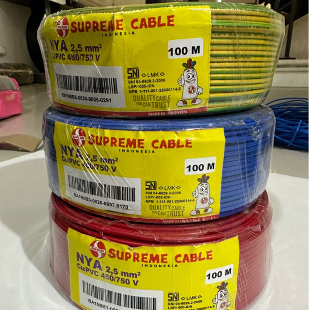 KABEL NYA 2,5MM SUPREME ECERAN METERAN ENGKEL ORIGINAL
