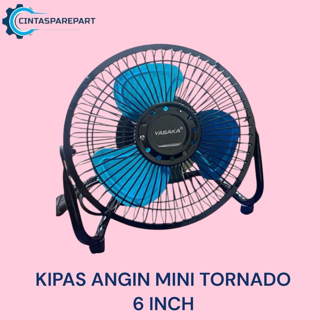 KIPAS ANGIN MINI TORNADO 6 INCH / KIPAS ANGIN MEJA HIGH VELOCITY / KIPAS ANGIN DESKFAN 6 INCH