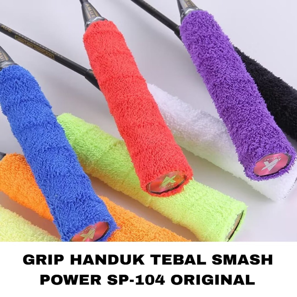 GRIP RAKET HANDUK TEBAL PREMIUM SMASH POWER SP-104 ORIGINAL/GRIP RAKET BADMINTON SMASH POWER/TOWEL G