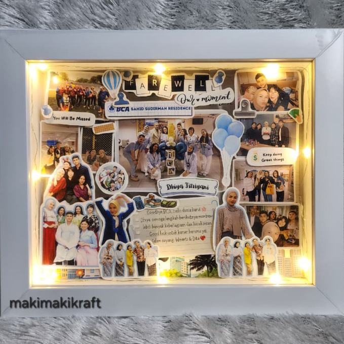 Scrap Frame Pop Up 3D Scrapbook Bingkai Foto Kado Pernikahan Anniversary Wisuda Ulang Tahun 6R 8R