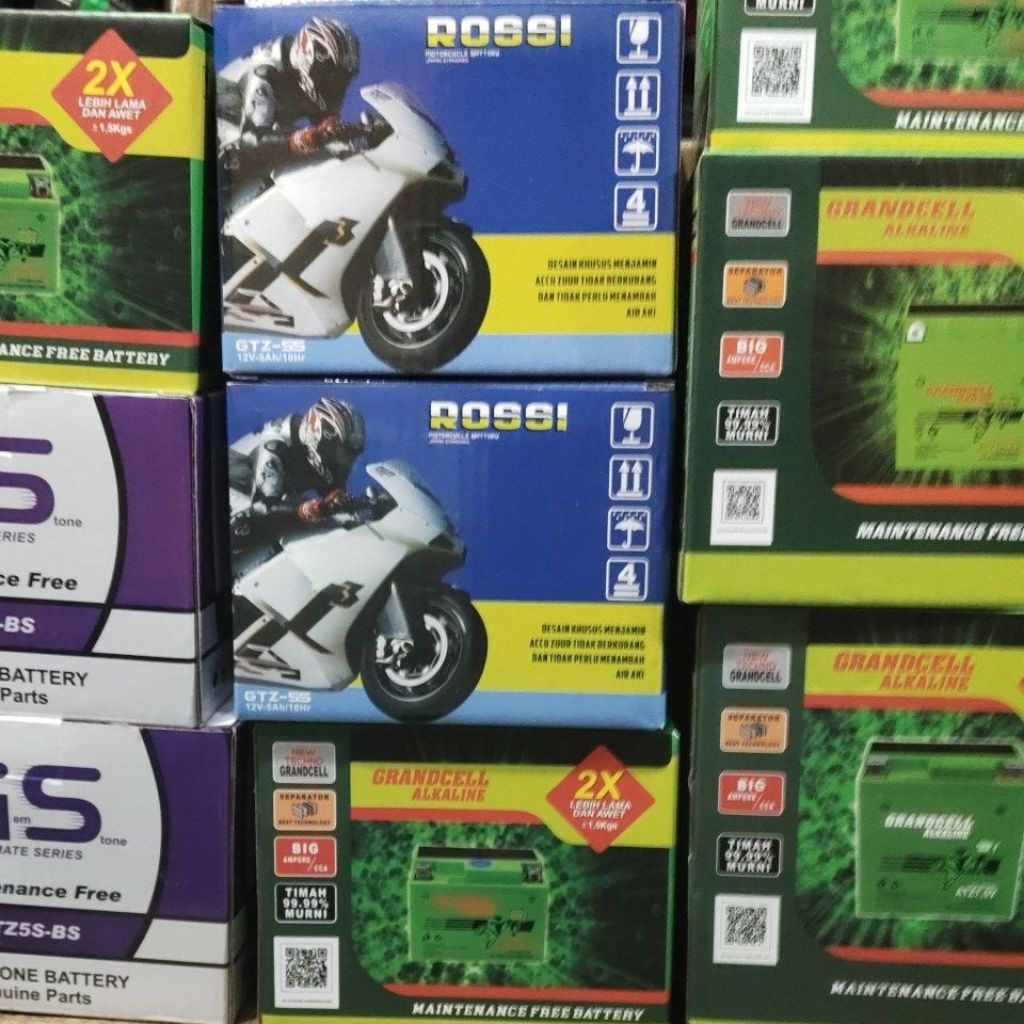Aki Kering Motor Pilih: Alkaline GrandCell GS GemSton Rossi GTZ5S 5Ah (Beat Supra Scoopy Vario Karis