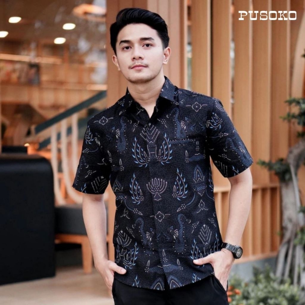 Batik pria lengan pendek bahan halus