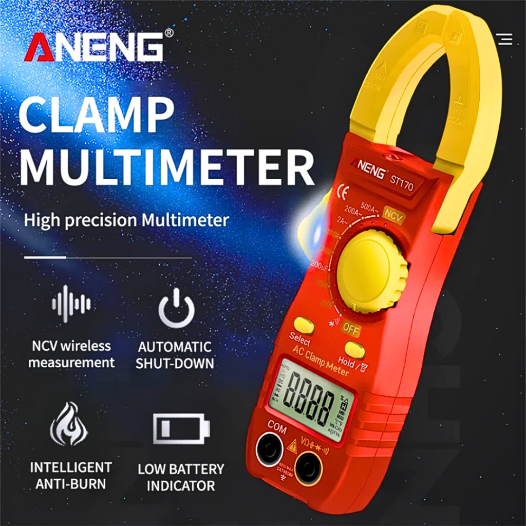 PUSAT ANENG ST170 Multimeter Clamp Meter digital tang ampere ac dc otomatis Tester