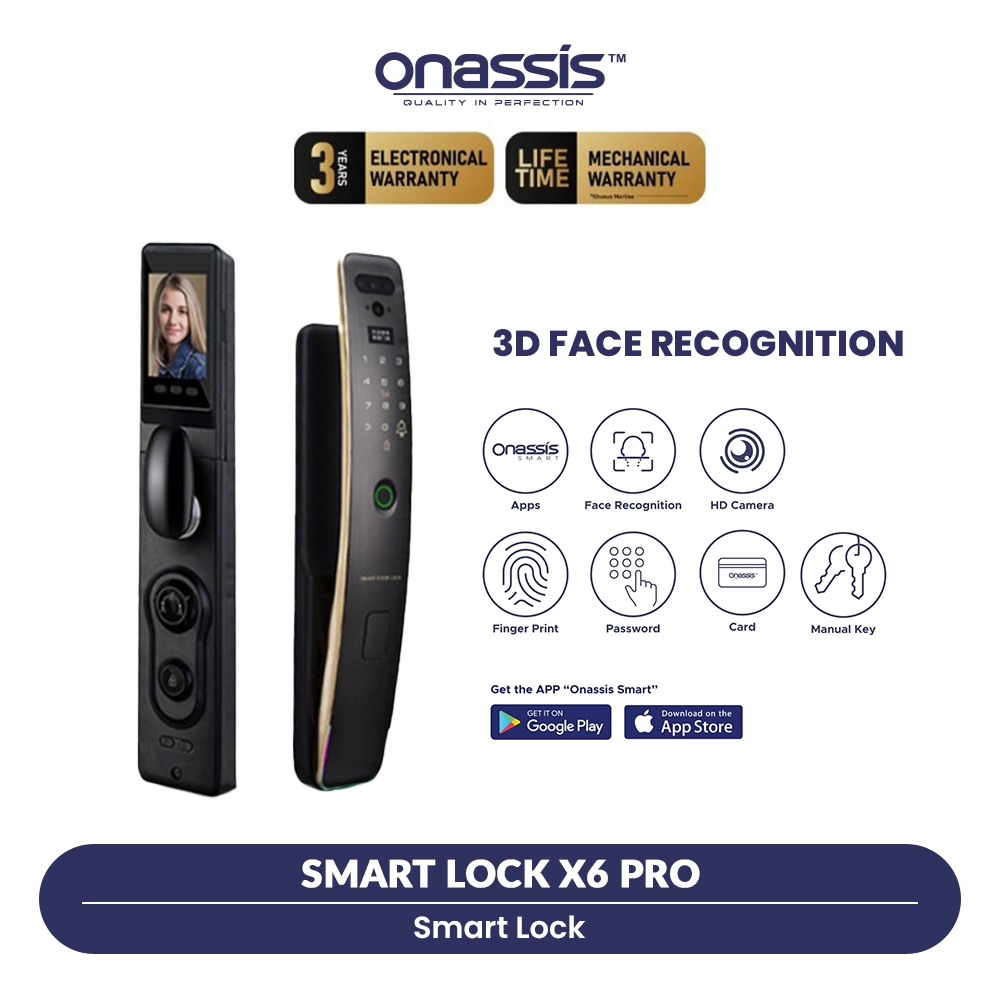 Onassis Smart Lock X6 Pro 3D Face Recognition