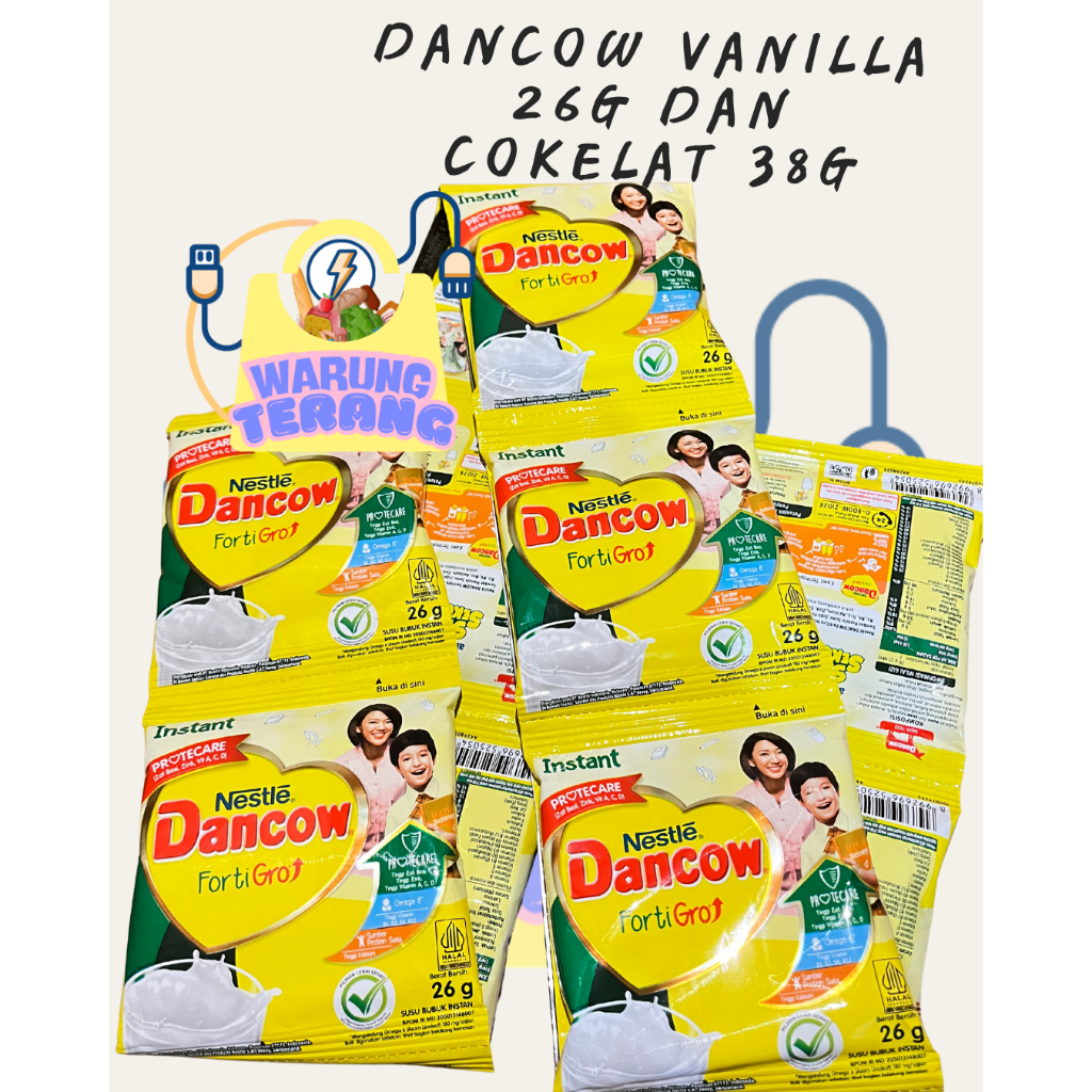 Susu Dancow Bubuk Instant Full Cream dan Cokelat Sachet