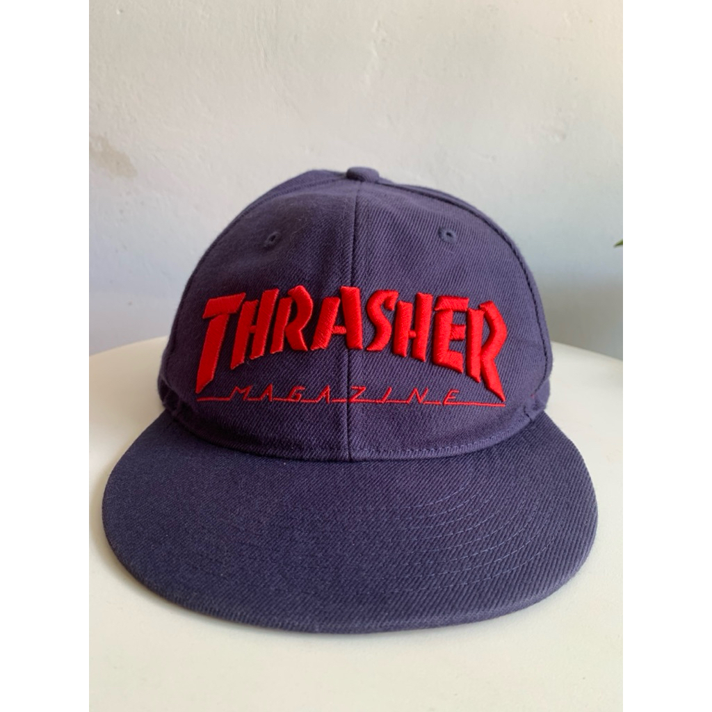 Topi Snapback Fitted Built Up Original Import THRASHER Hip Hop Baseball Pria Wanita