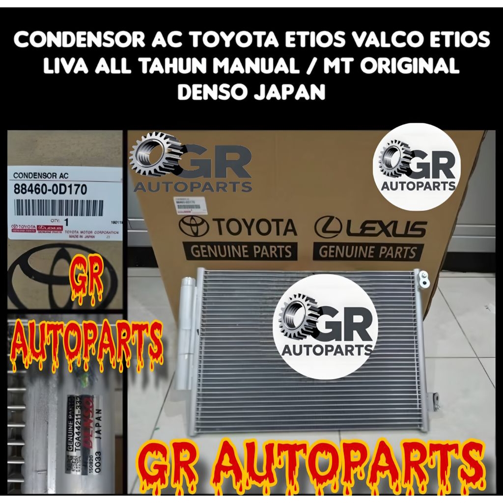 CONDENSOR AC KONDENSOR TOYOTA ETIOS VALCO DENSO JAPAN