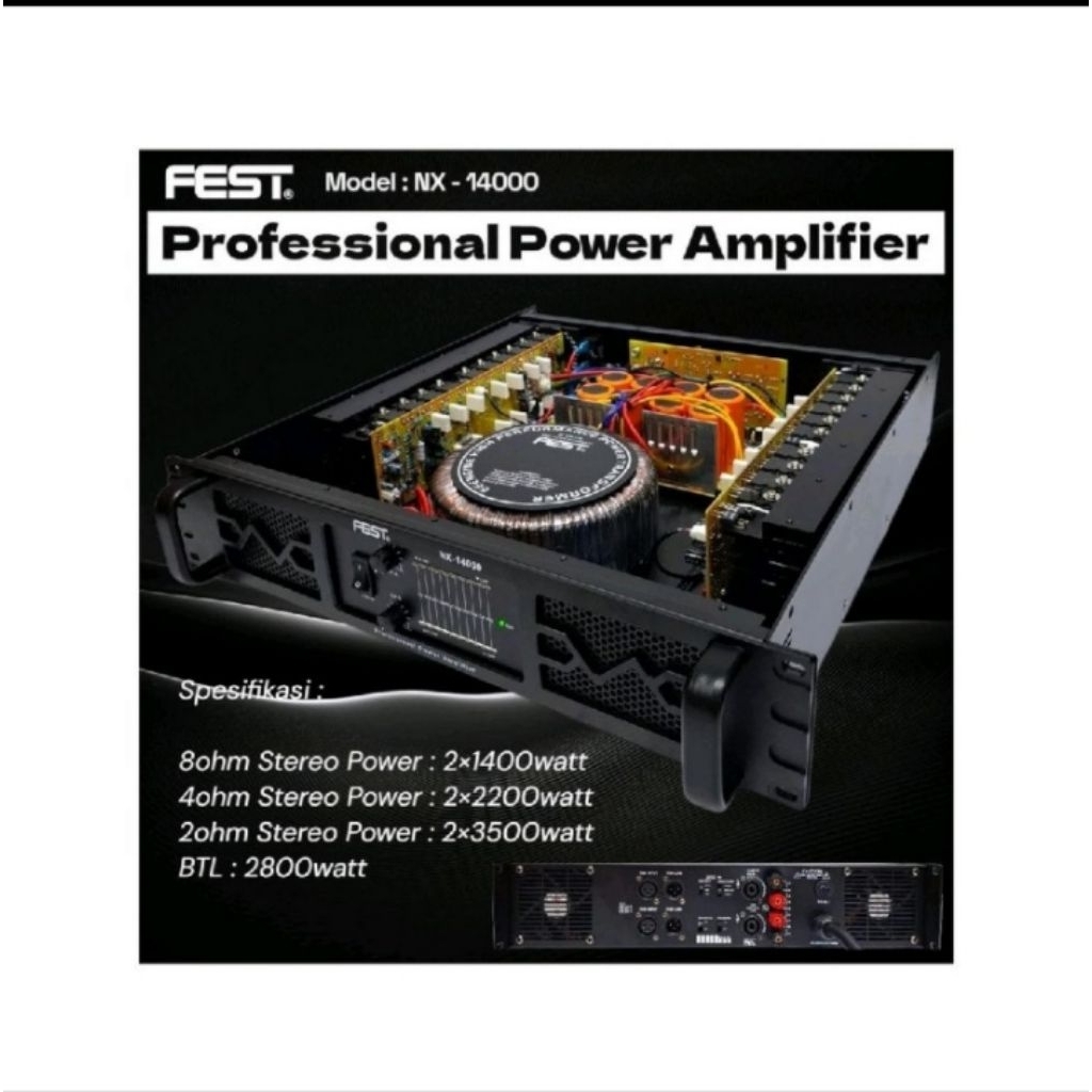 POWER AMPLIFIER FEST NX-14000 ORIGINAL FEST NX14000 CLASS H