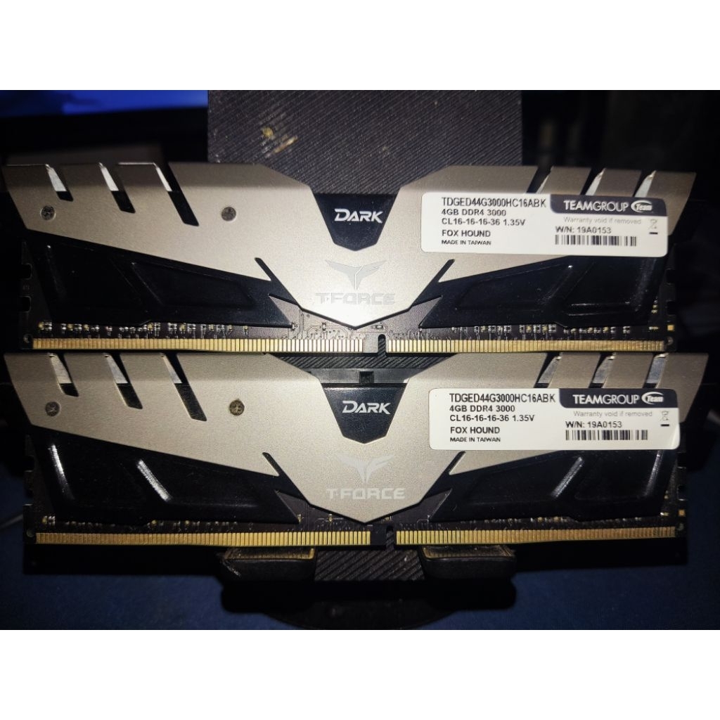 RAM DDR4 8GB (2x4GB) 3000MHz T-Force Dark Dual Channel Kit
