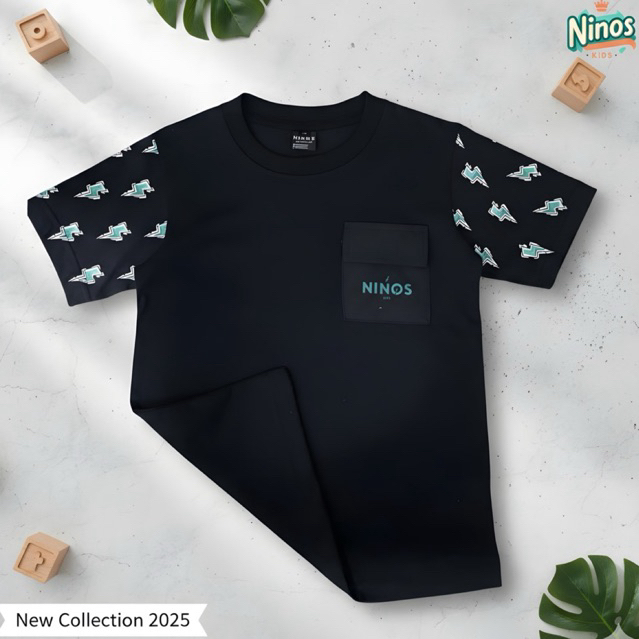 Kaos Anak Premium NINOS.KIDS Bahan Katun Combed 24s Motif Petir