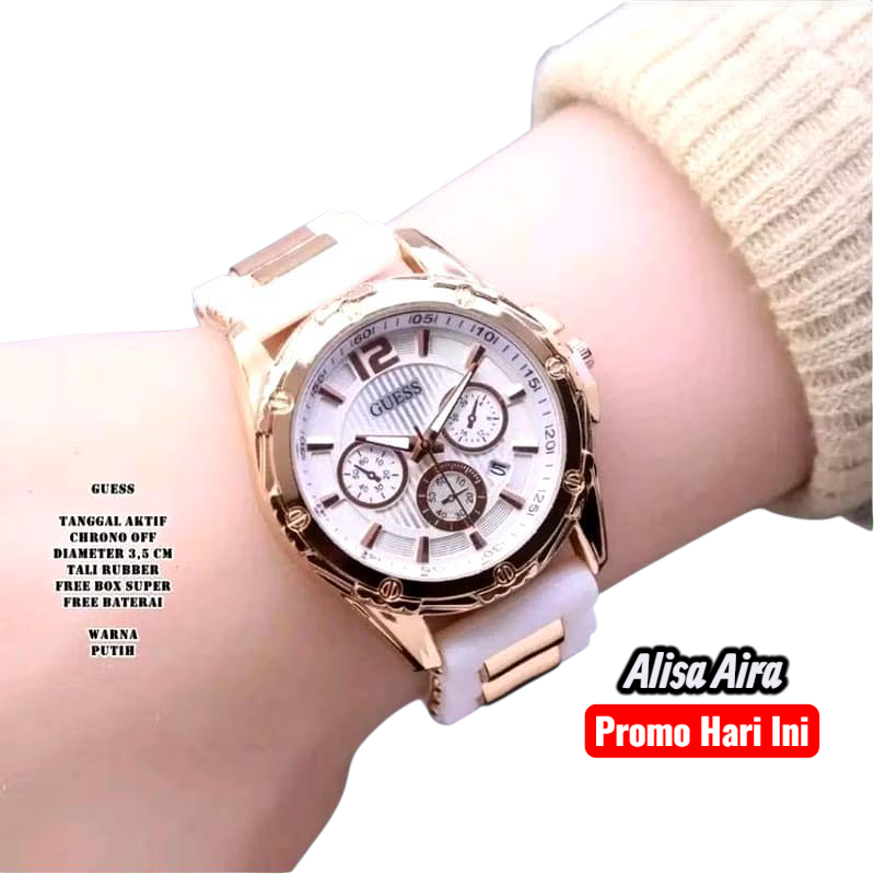 Jam Tangan Wanita Elegan Mewah Casual Kecil Ready 5 Warna Tanggal Aktif