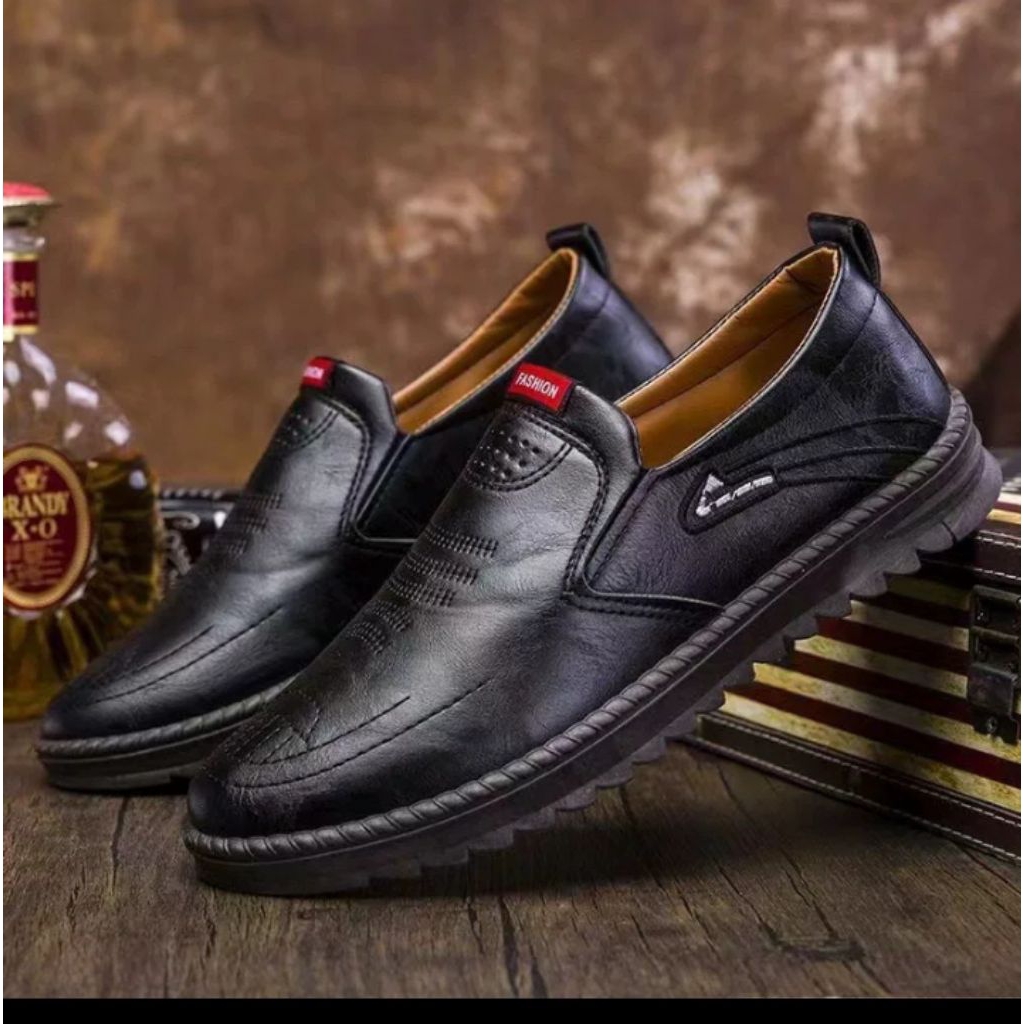 SEPATU KULIT SLOP PRIA DEWASA / SEPATU PANTOFEL KEREN