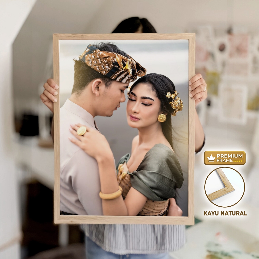 Oliver Syahdu Cetak Foto Custom Jumbo 60X40 Cm / 16Rw Plus Frame Pigura