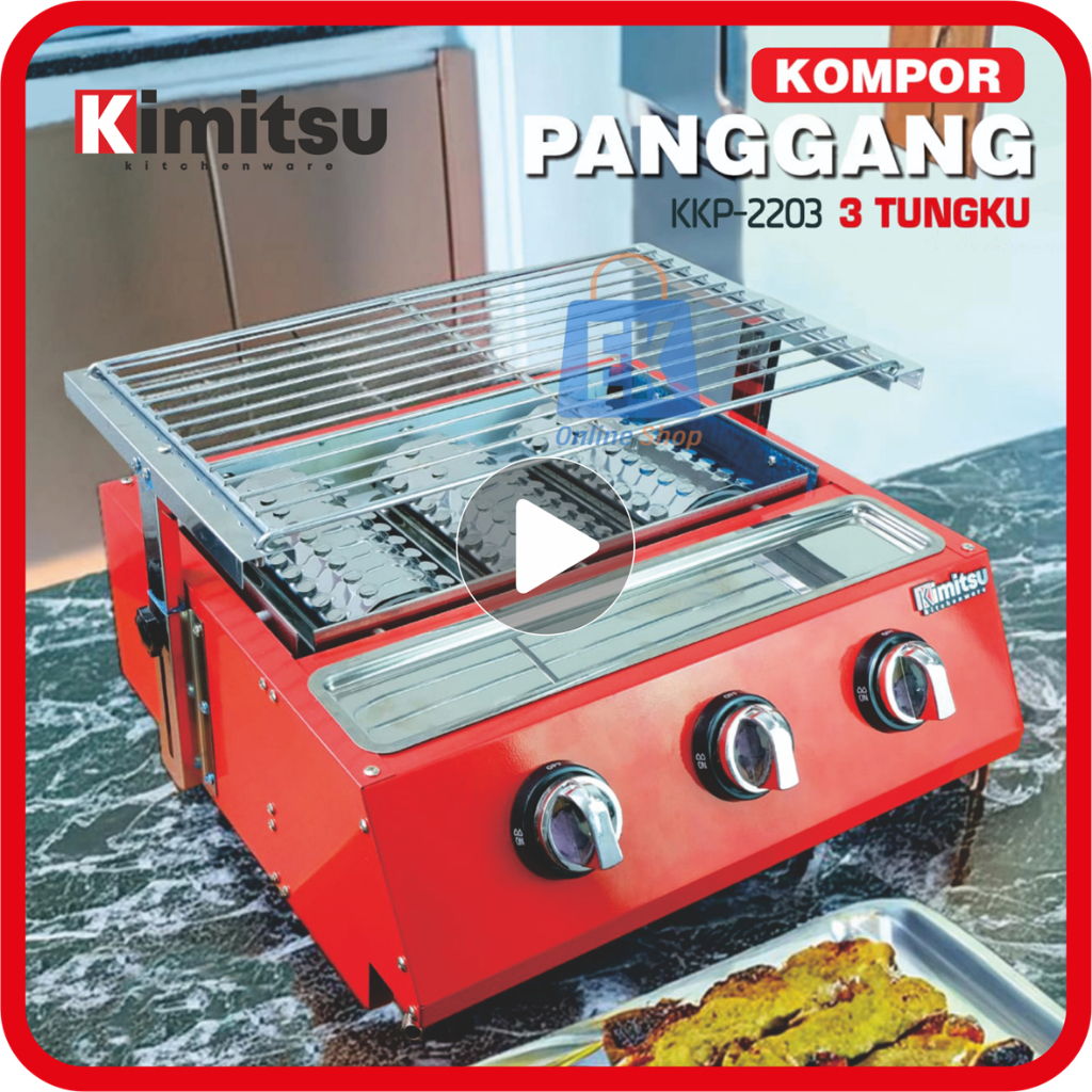 Kompor Panggang 3 Tungku | Kompor Gas Panggang | Alat Panggang Kompor Gas | Panggang Kompor Gas
