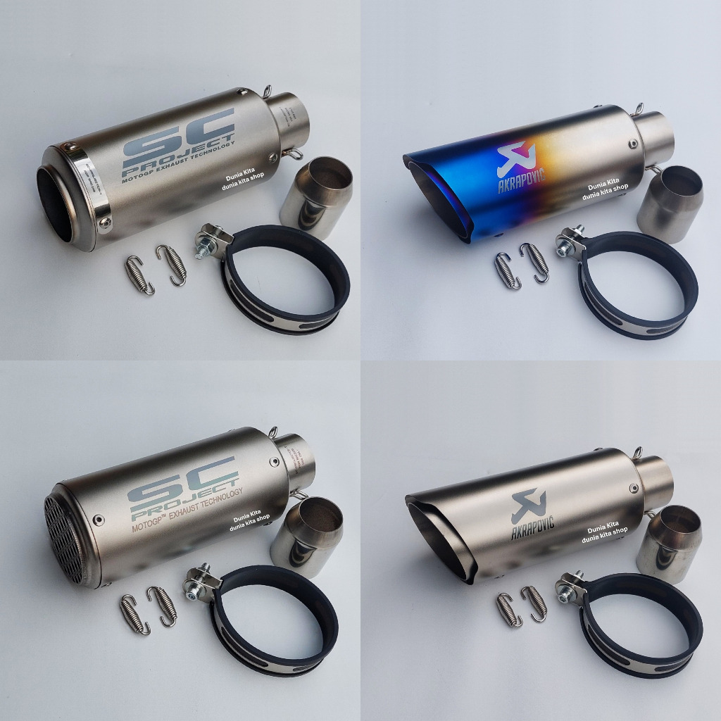 Knalpot Akrapovic SC Project Blue Titanium Import Universal
