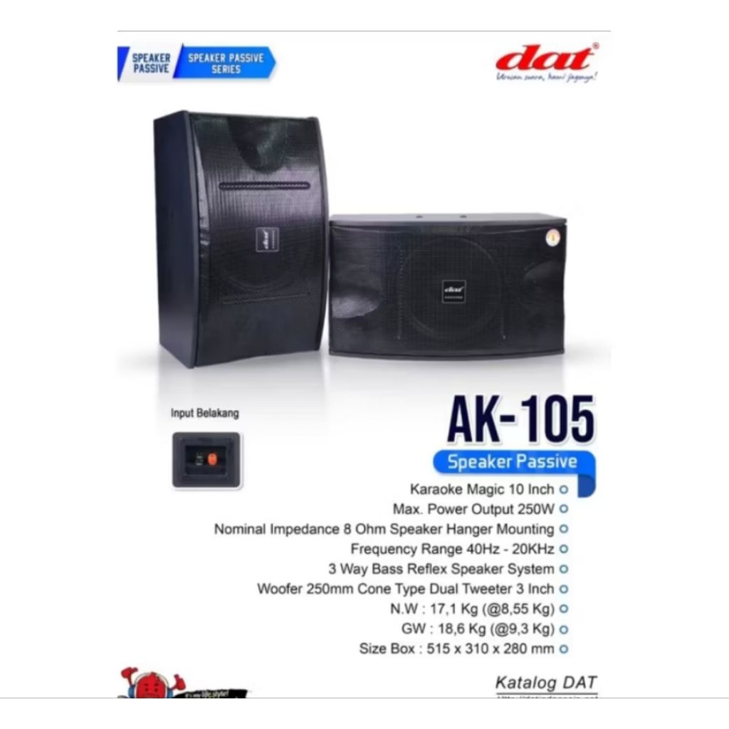 speaker pasif dat 10 inch/speaker dat AK-105